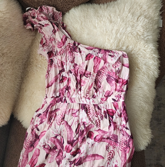 Anthropologie Steele Mahana Ruffled One Shoulder Dress - Picture 4 of 8